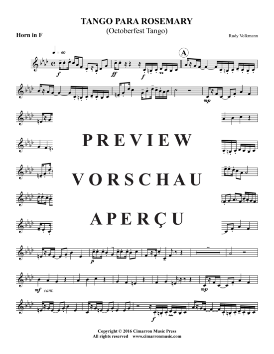 Produktgalerie: Seite 17 von 20 Tango Para Rosemary , , (Blechbläserquintett)