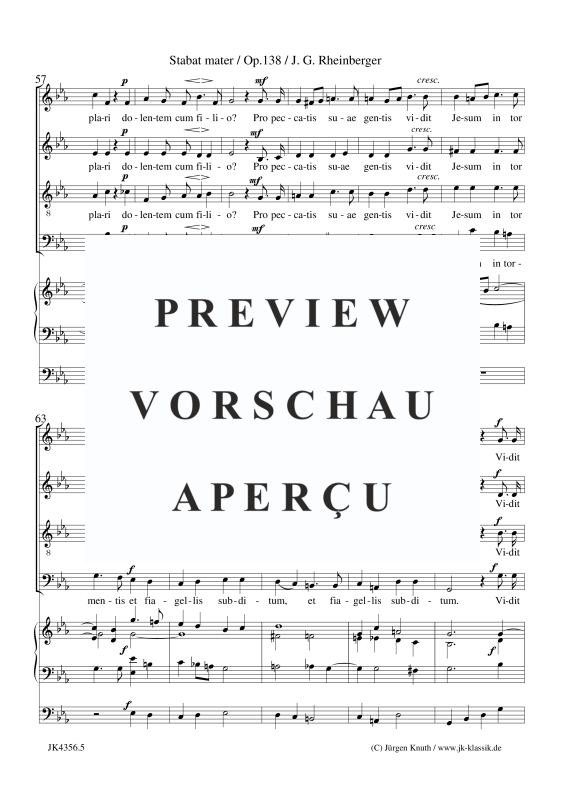 Produktgalerie: Seite 6 von 11 Stabat mater Op,138, , Gemischter Chor und Orgel
