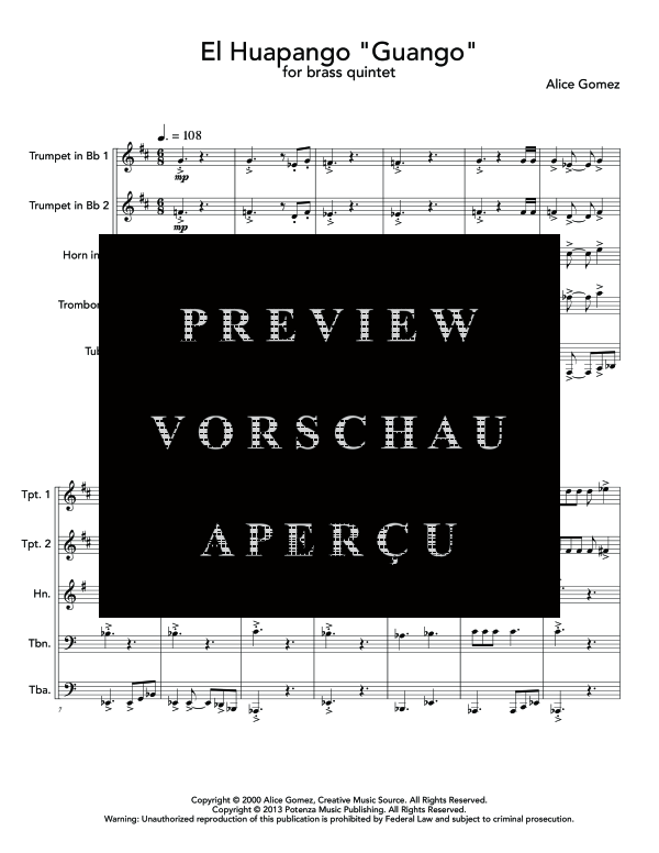 Produktgalerie: Seite 5 von 11 El Huapango Guango, , (Blechbläser Quintett)