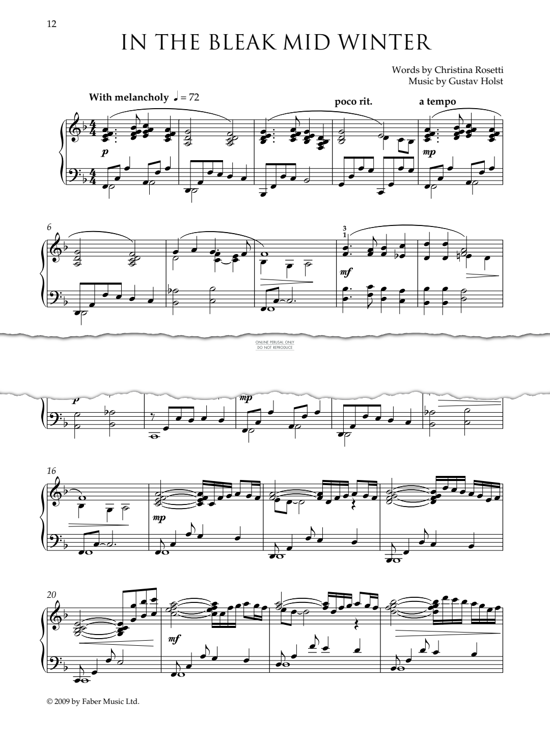 Produktgalerie: Seite 1 von 1 In The Bleak Midwinter, , Klavier