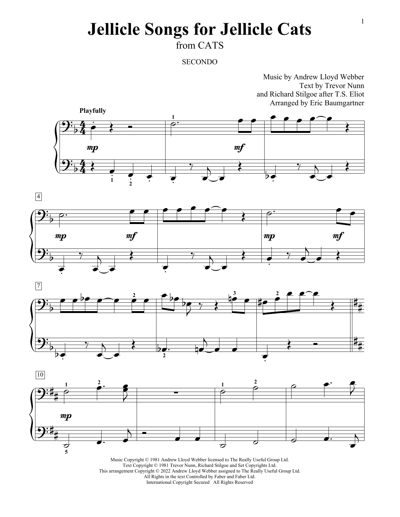 Product picture to: Jellicle Songs For Jellicle Cats (from Cats) (arr. Eric Baumgartner)