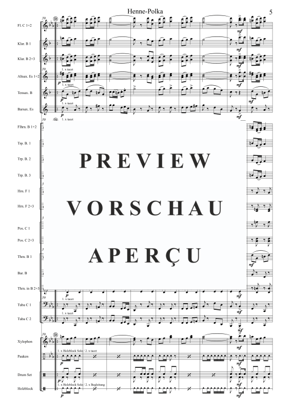 Product gallery: Page 7 of 11 Henne-Polka, , Large Wind Orchestra