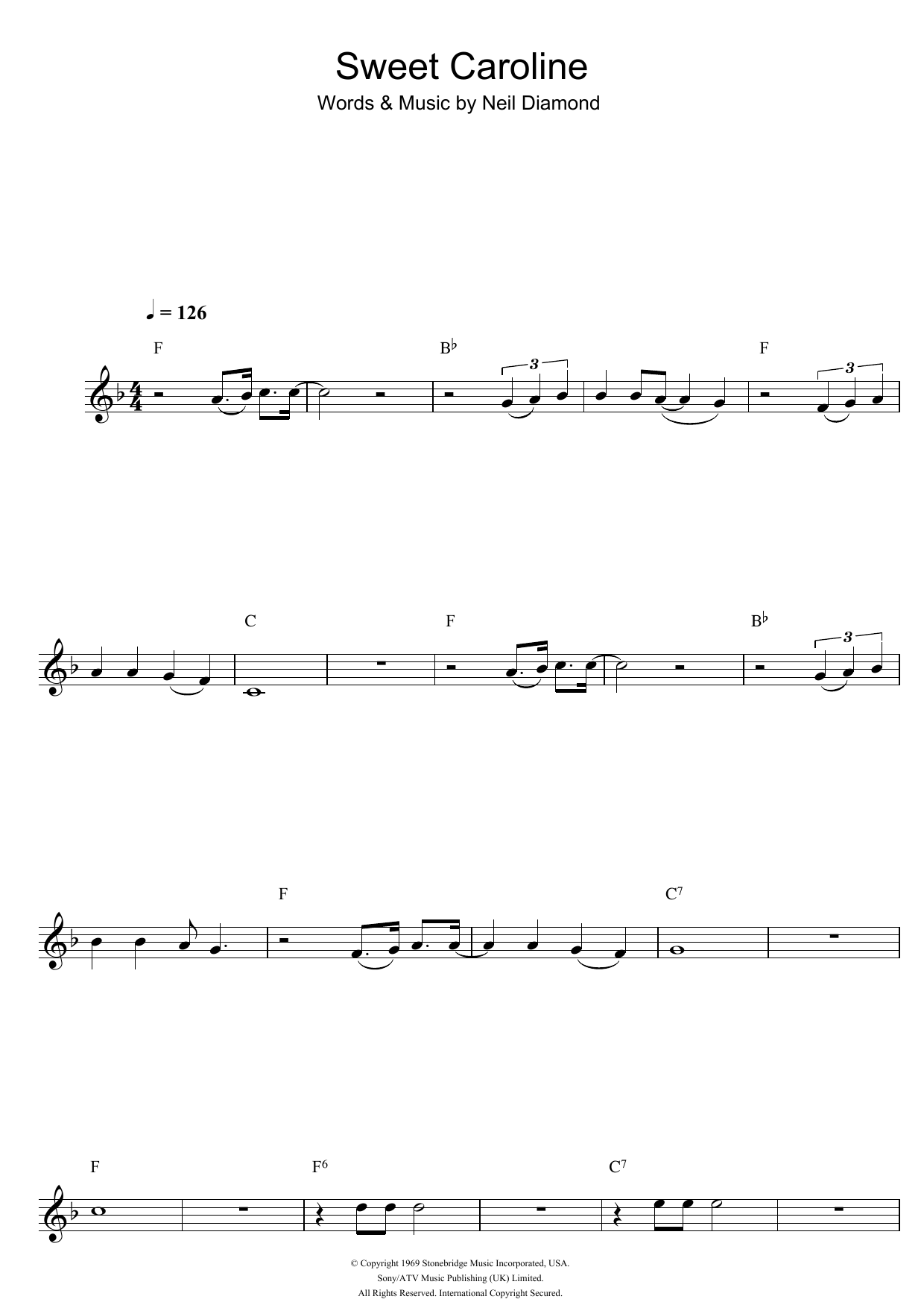 Product gallery: Page 1 of 1 Sweet Caroline, Neil Diamond