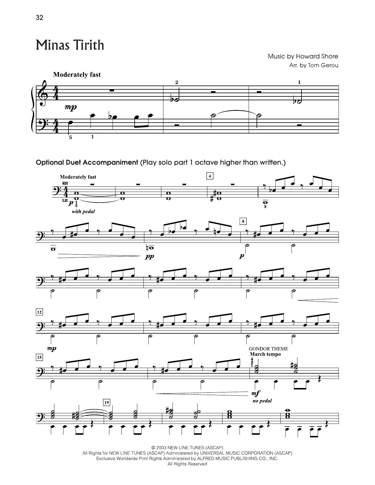 Product picture to: Minas Tirith (from The Lord Of The Rings) (arr. Tom Gerou)