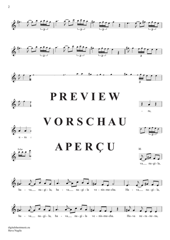 Produktgalerie: Seite 3 von 4 Hava Nagila , , (Oboe)