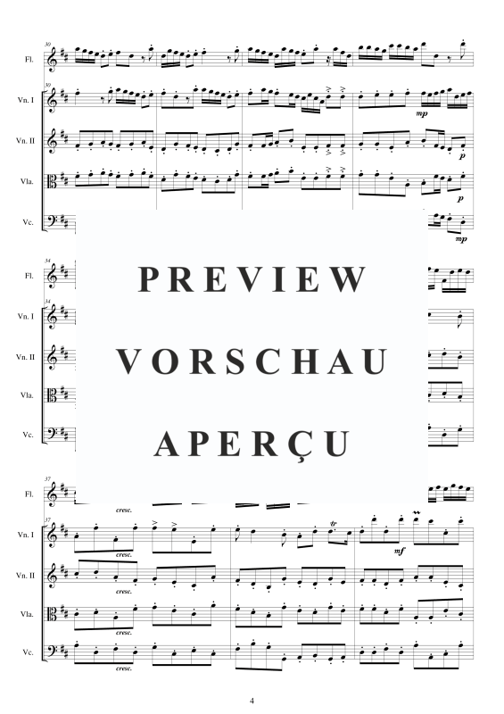 Produktgalerie: Seite 5 von 11 Concerto No.3 to 5 in D-Dur Op.5, , Querflöte Solo und Streicher Ensemble