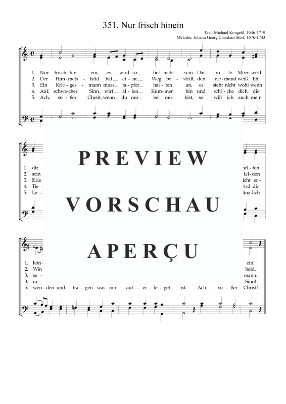 Product picture to: Nur frisch hineinJohann Georg Christian Störl