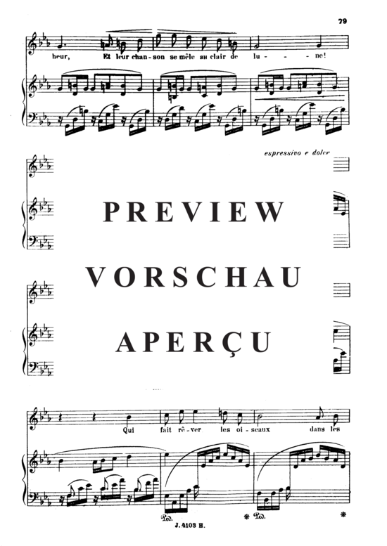 Product gallery: Page 5 of 6 Clair de lune Op.46 No.2, , High Voice and Piano