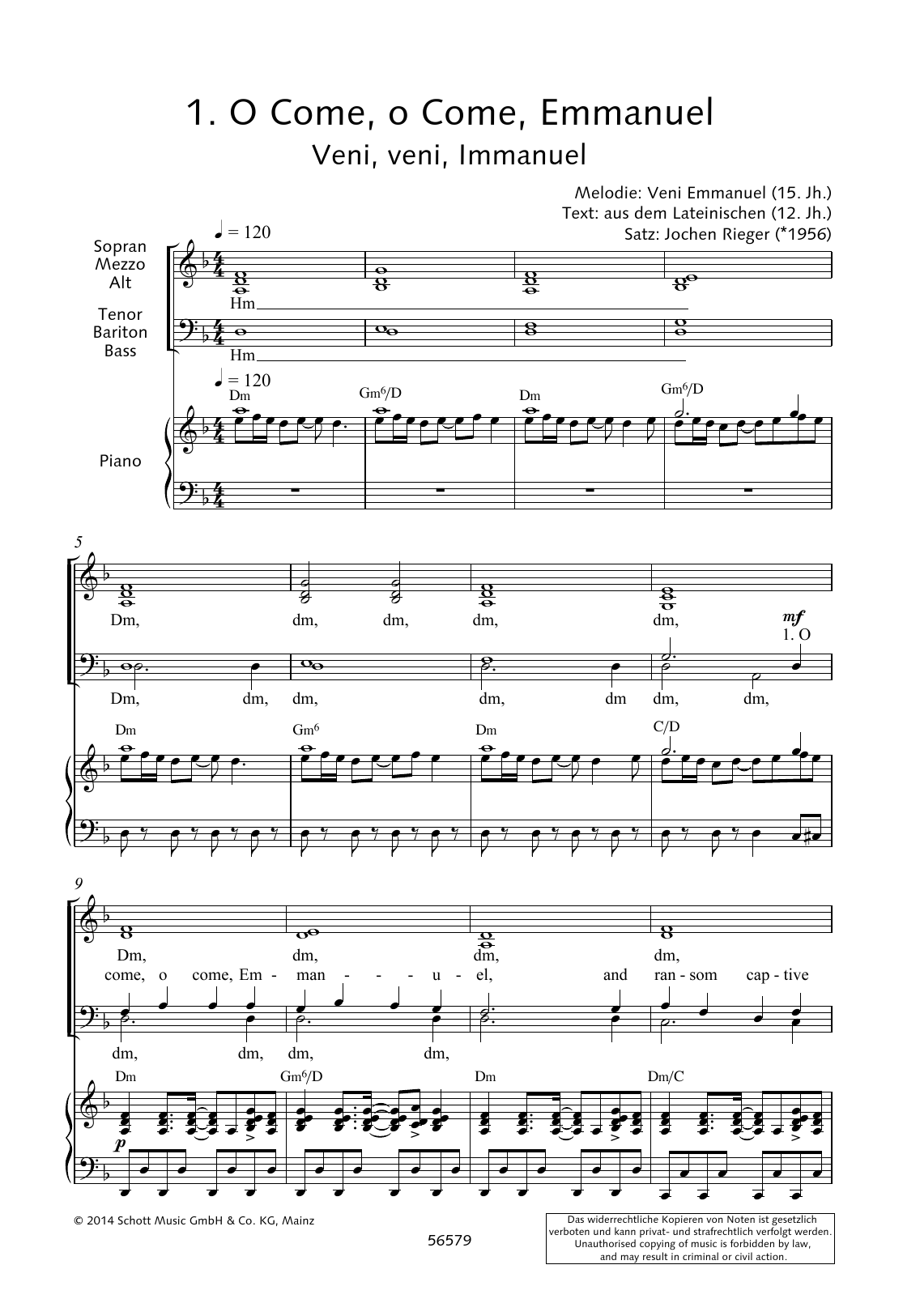 Produktgalerie: Seite 1 von 1 O Come, O Come, Emmanuel, Jochen Rieger, Chor