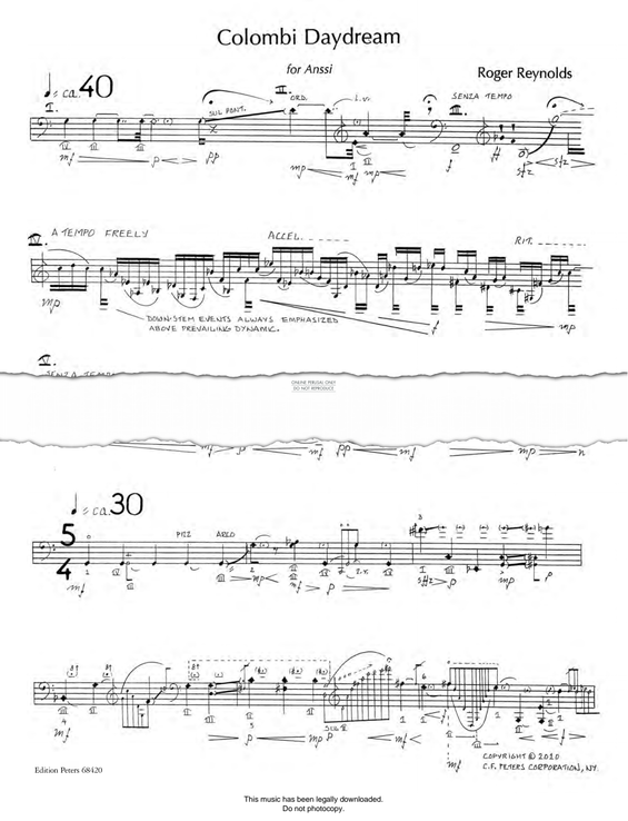 Produktgalerie: Seite 1 von 1 Colombi Daydream, Roger Reynolds, Violoncello