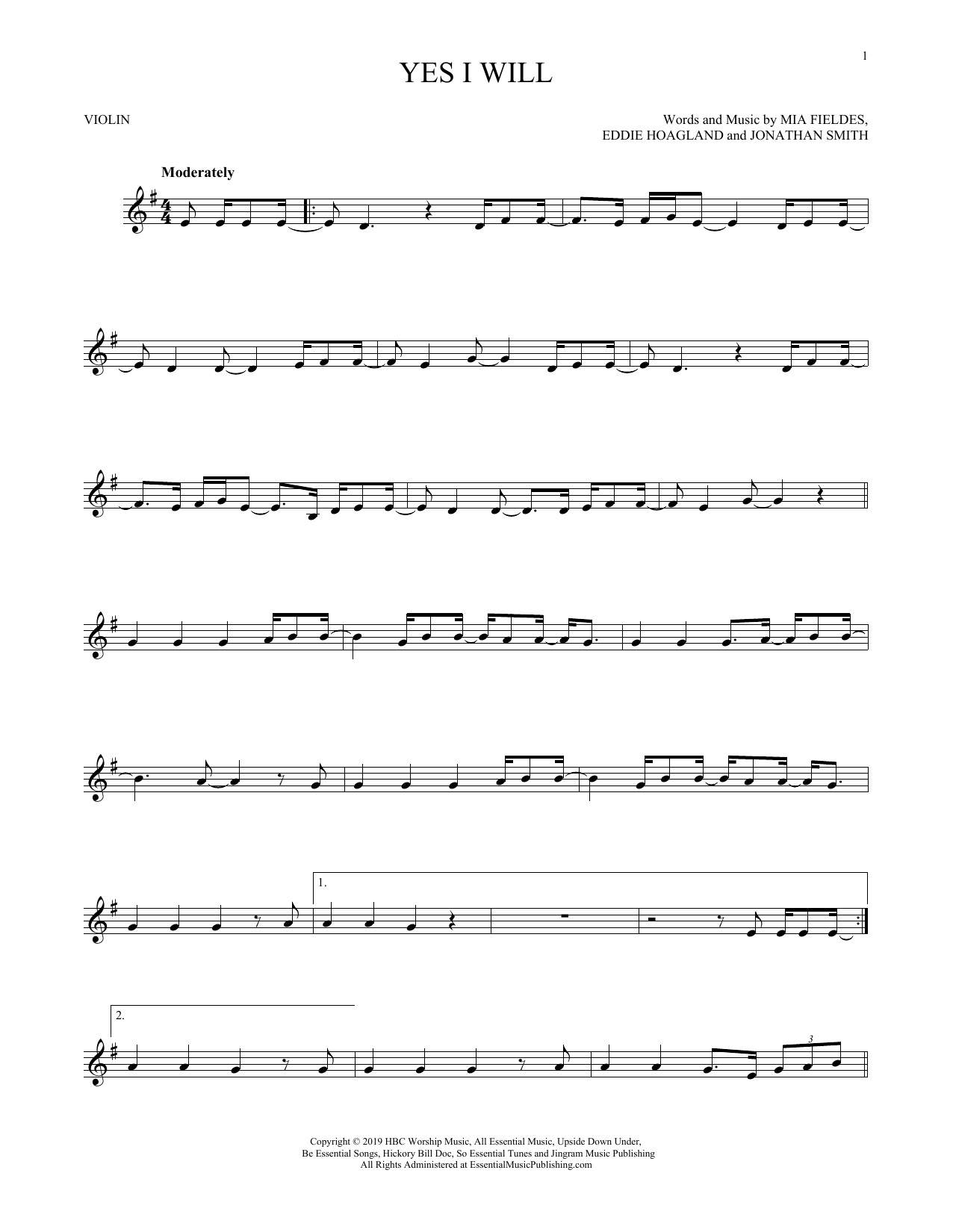 Product gallery: Page 1 of 1 Yes I Will, Vertical Worship