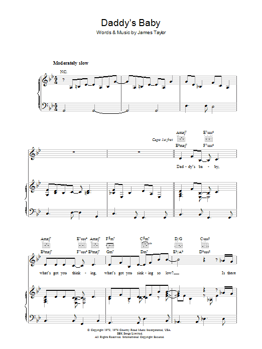 Produktgalerie: Seite 1 von 1 Daddy's Baby, James Taylor, Gesang, Gitarre, Klavier