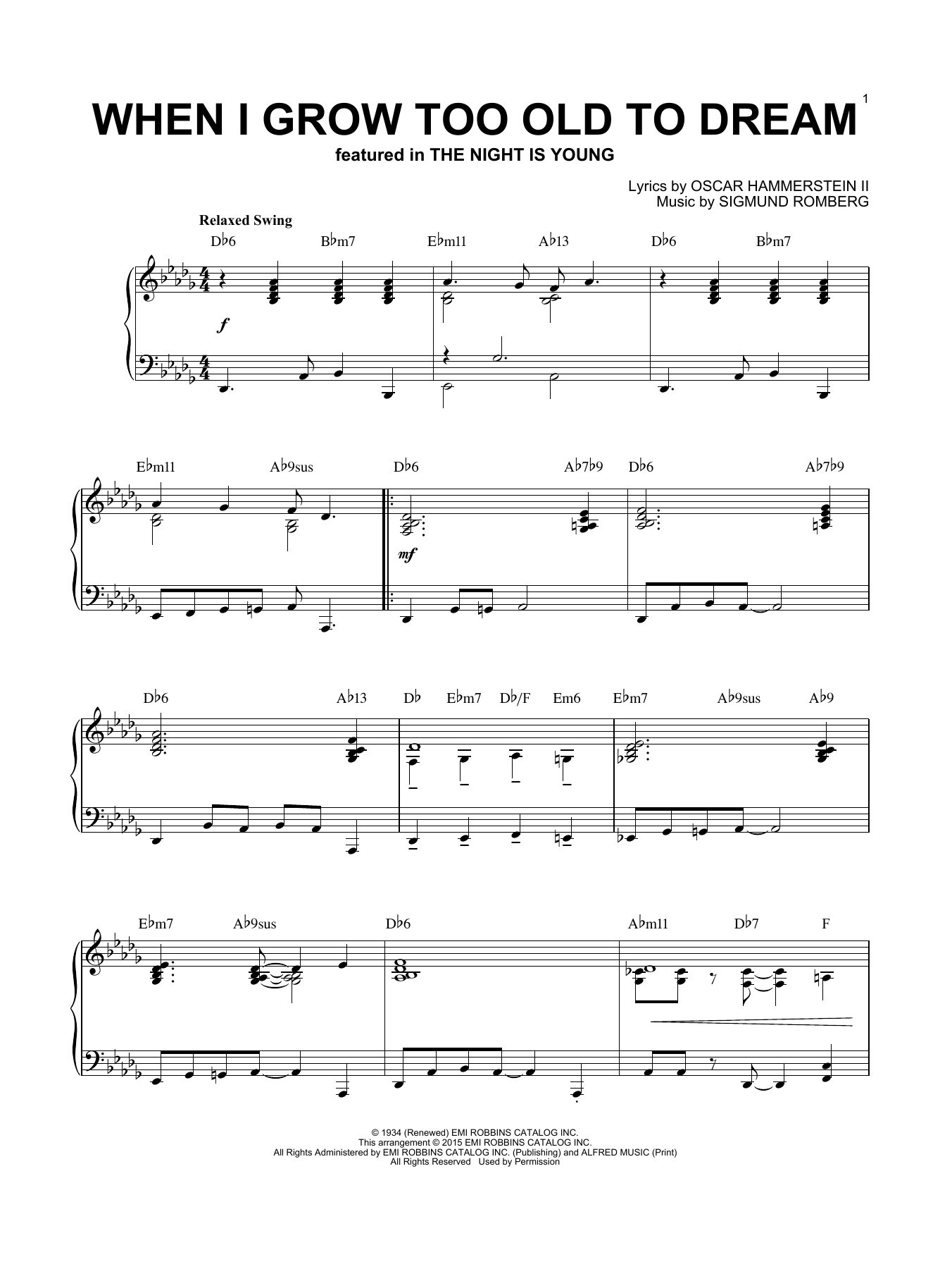 Produktbild zu: When I Grow Too Old To Dream [Jazz version] (arr. Brent Edstrom)