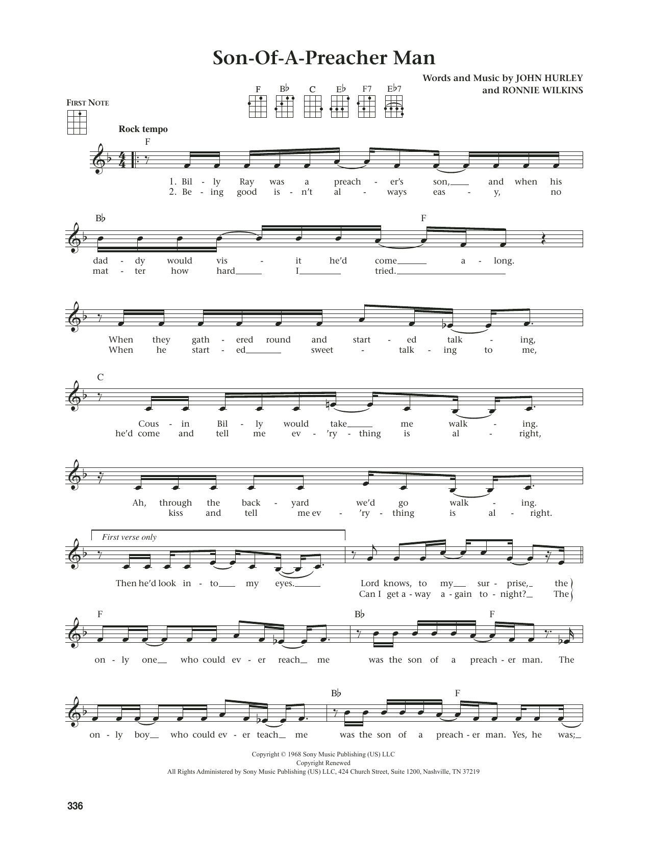 Produktgalerie: Seite 1 von 1 Son-Of-A-Preacher Man (from The Daily Ukulele) (arr. Jim Beloff), Dusty Springfield, Ukulele