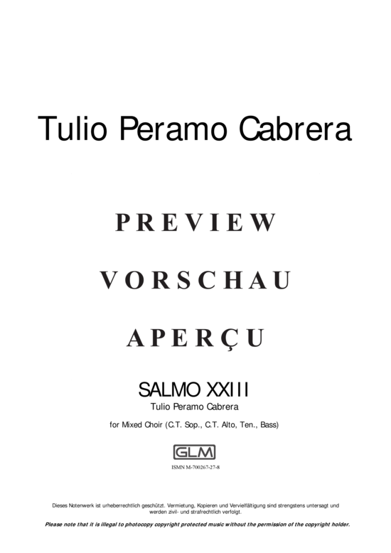 Produktgalerie: Seite 2 von 11 Salmo XXIII , , (Gemischter Chor 9-stimmig)