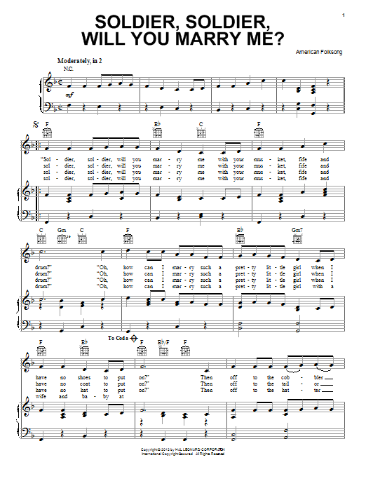 Produktbild zu: Soldier, Soldier Will You Marry Me