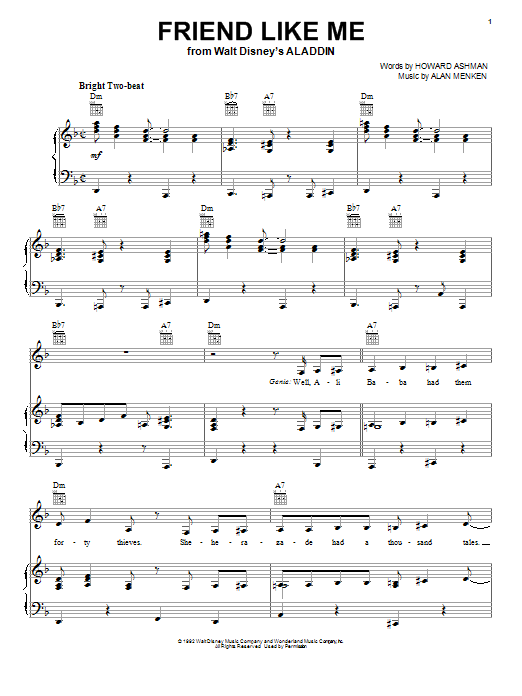 Produktbild zu: Friend Like Me (from Aladdin)