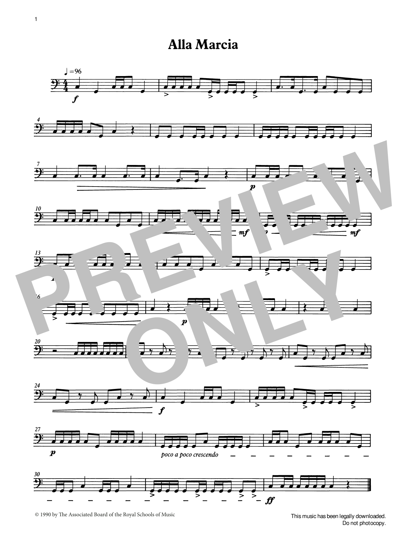 Produktgalerie: Seite 1 von 1 Alla Marcia from Graded Music for Timpani, Book I, Ian Wright, Percussion