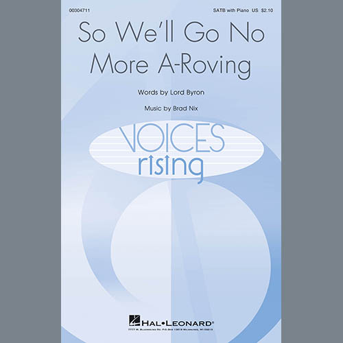cover: So, We'll Go No More A Roving, Brad Nix, Chor