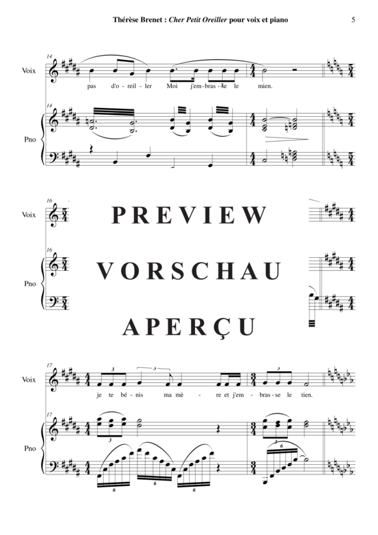 Product gallery: Page 6 of 10 Cher Petit Oreiller , , (voice + piano)