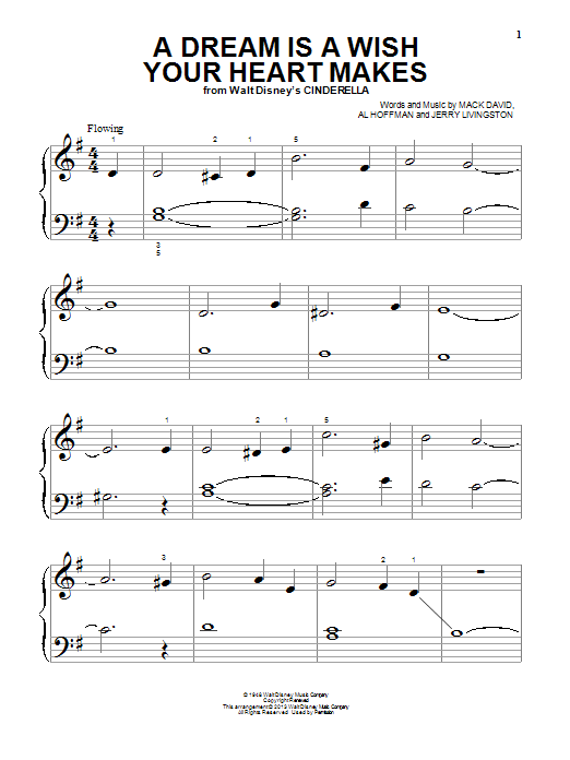 Produktgalerie: Seite 1 von 1 A Dream Is A Wish Your Heart Makes (from Cinderella), Ilene Woods, Klavier