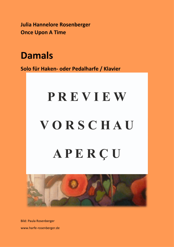 gallery: Damals, , (solo for hook or pedal harp / piano)
