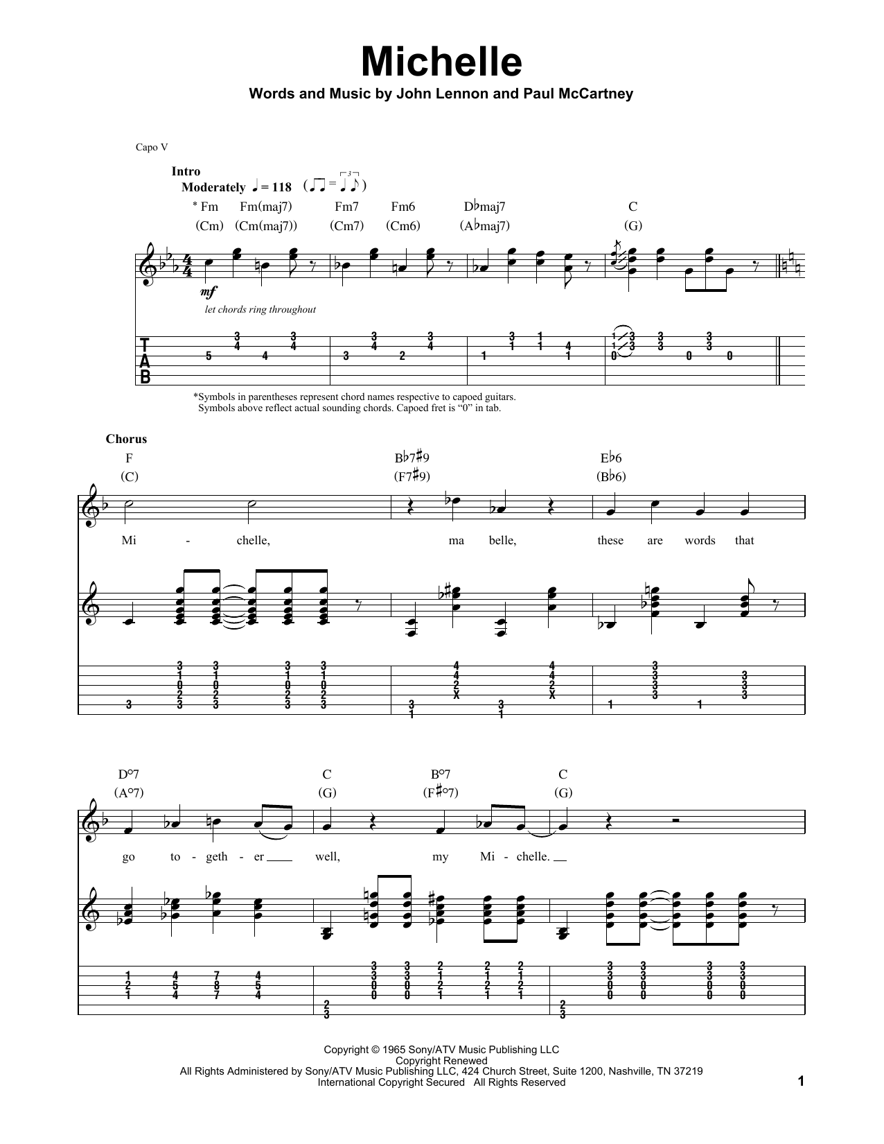 Produktgalerie: Seite 1 von 1 Michelle, The Beatles, Gitarre