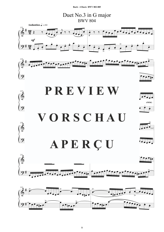 Produktgalerie: Seite 10 von 11 4 Duette BWV 802-805, , Cembalo/Klavier Solo