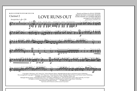 Product picture to: Love Runs Out - Clarinet 2