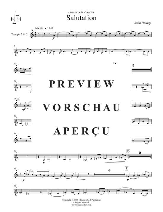 Produktgalerie: Seite 15 von 21 Salutation , , (Blechbläserquintett + Alternativ-St.)
