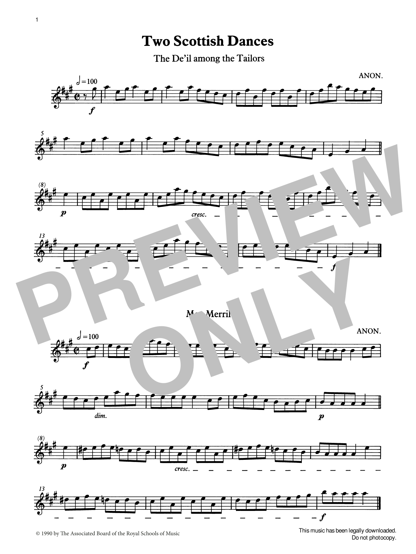 Produktgalerie: Seite 1 von 1 Two Scottish Dances from Graded Music for Tuned Percussion, Book III, Trad. Scottish, Percussion