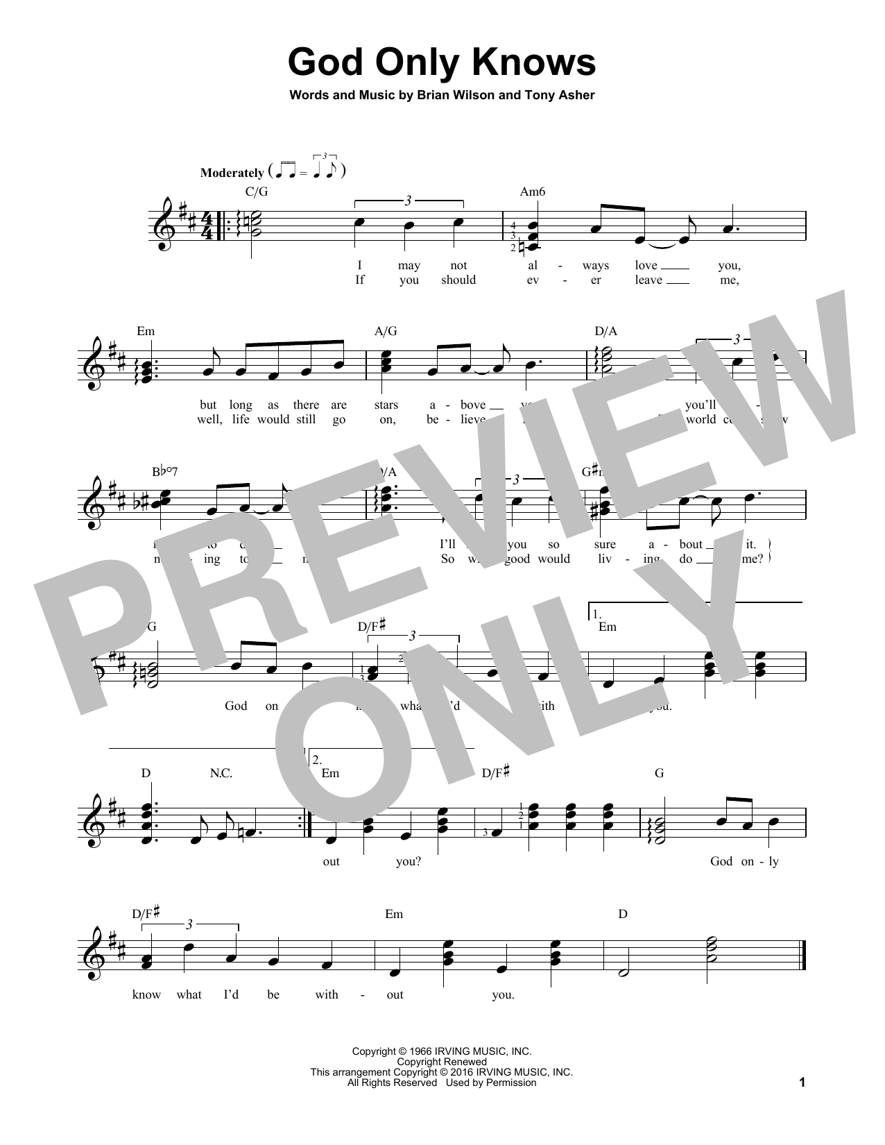 Product gallery: Page 1 of 1 God Only Knows, The Beach Boys