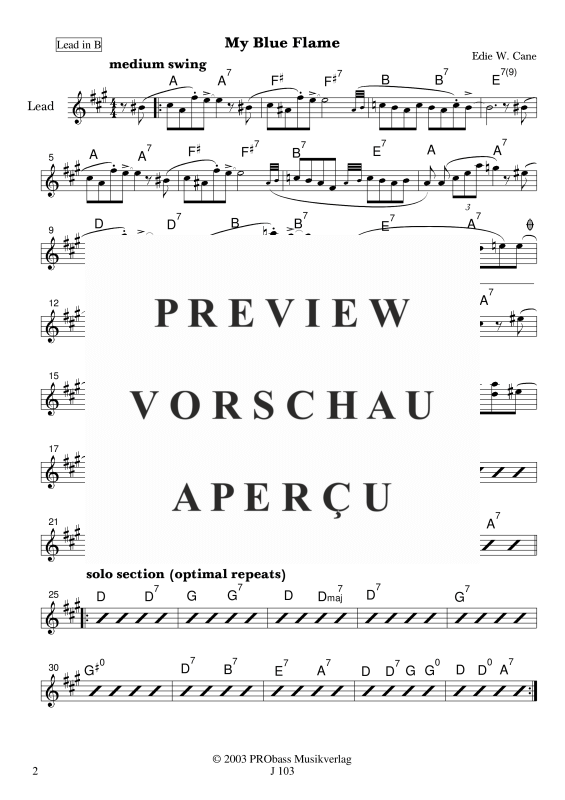 Produktgalerie: Seite 7 von 11 My Blue Flame, , variable Besetzung: Melodiestimme in C/B/Es, Kontrabass