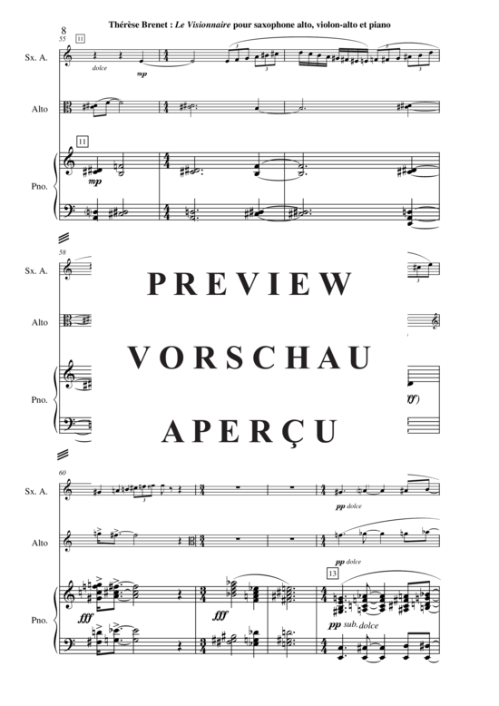 Product gallery: Page 9 of 17 Le Visionnaire , , (alto saxophone, viola + piano)