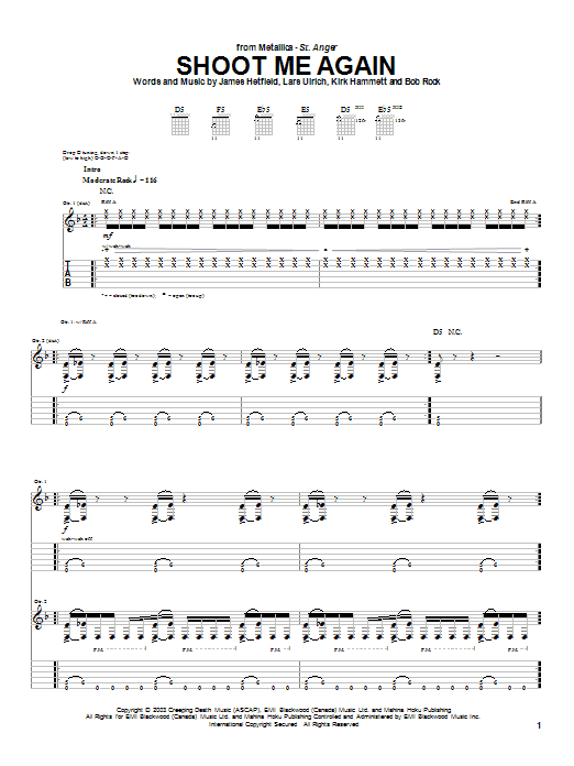 Produktgalerie: Seite 1 von 1 Shoot Me Again, Metallica, Gitarre