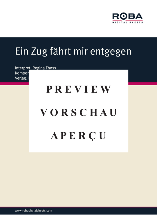 Product gallery: Page 2 of 3 Ein Zug fährt mir entgegen , Thoss, Regina, Piano and Voice