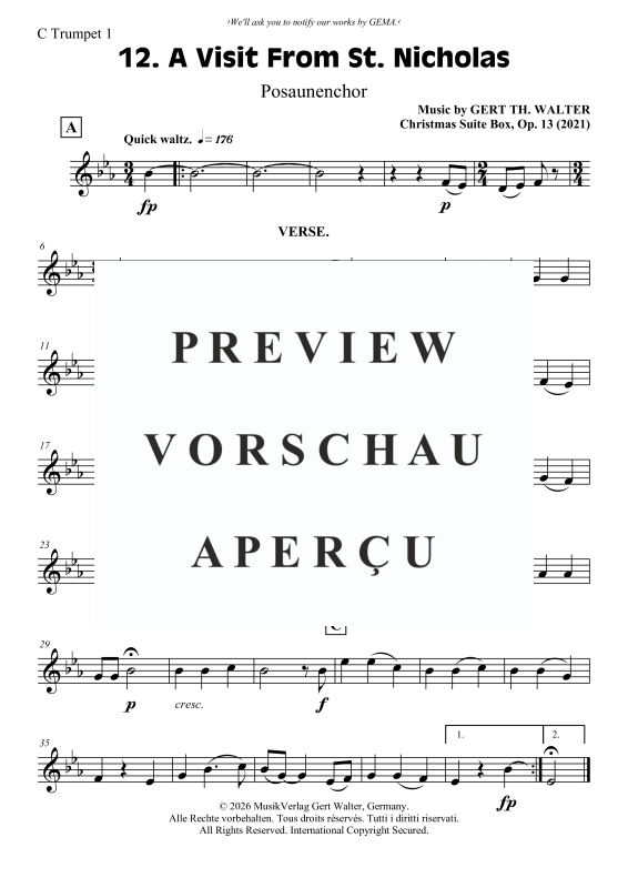 Produktgalerie: Seite 5 von 9 A Visit From St. Nicholas, , Posaunenchor