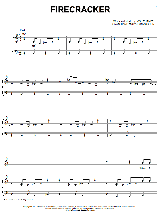 Produktgalerie: Seite 1 von 1 Firecracker, Josh Turner, Gesang, Gitarre, Klavier