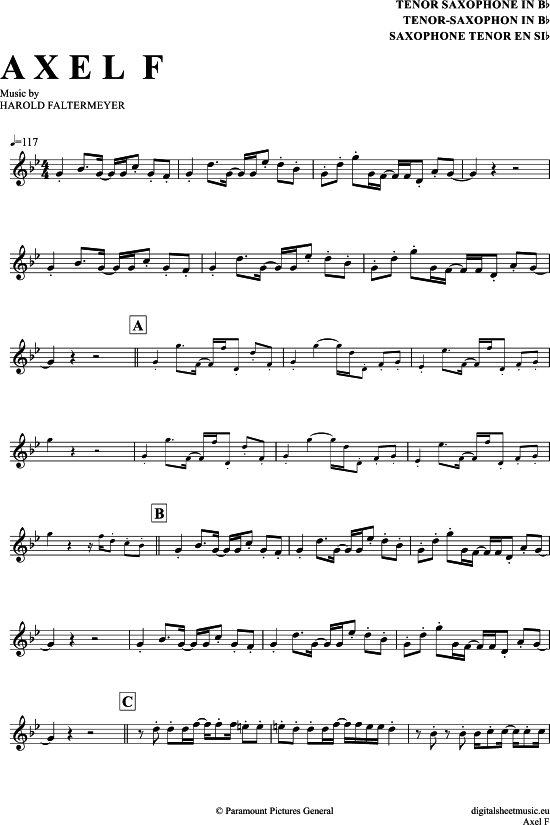 gallery: Axel F , Faltermeyer, Harold, (Tenor-Sax)