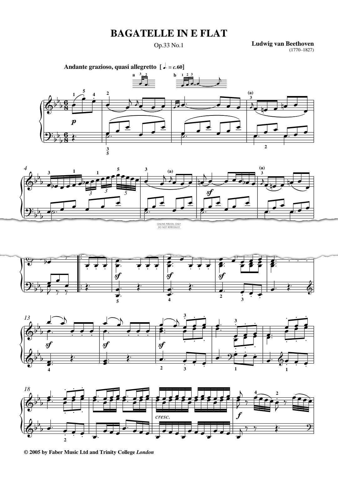 gallery: Bagatelle In E Flat Op.33 No.1, Ludwig van Beethoven