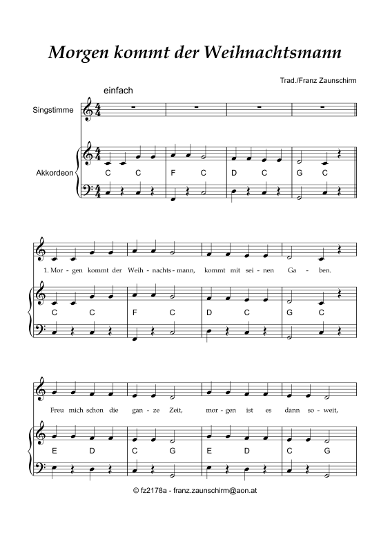 Product picture to: Morgen kommt der WeihnachtsmannTraditional