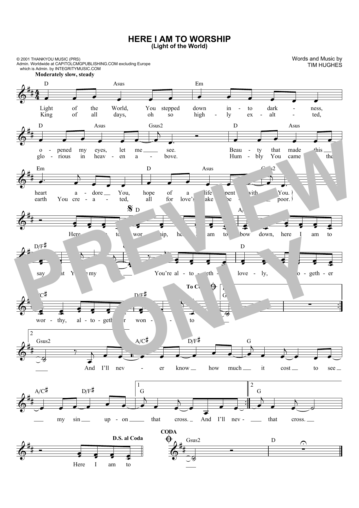 Produktgalerie: Seite 1 von 1 Here I Am To Worship (Light Of The World), Tim Hughes
