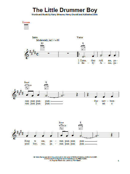 Product gallery: Page 1 of 1 The Little Drummer Boy, Katherine Davis