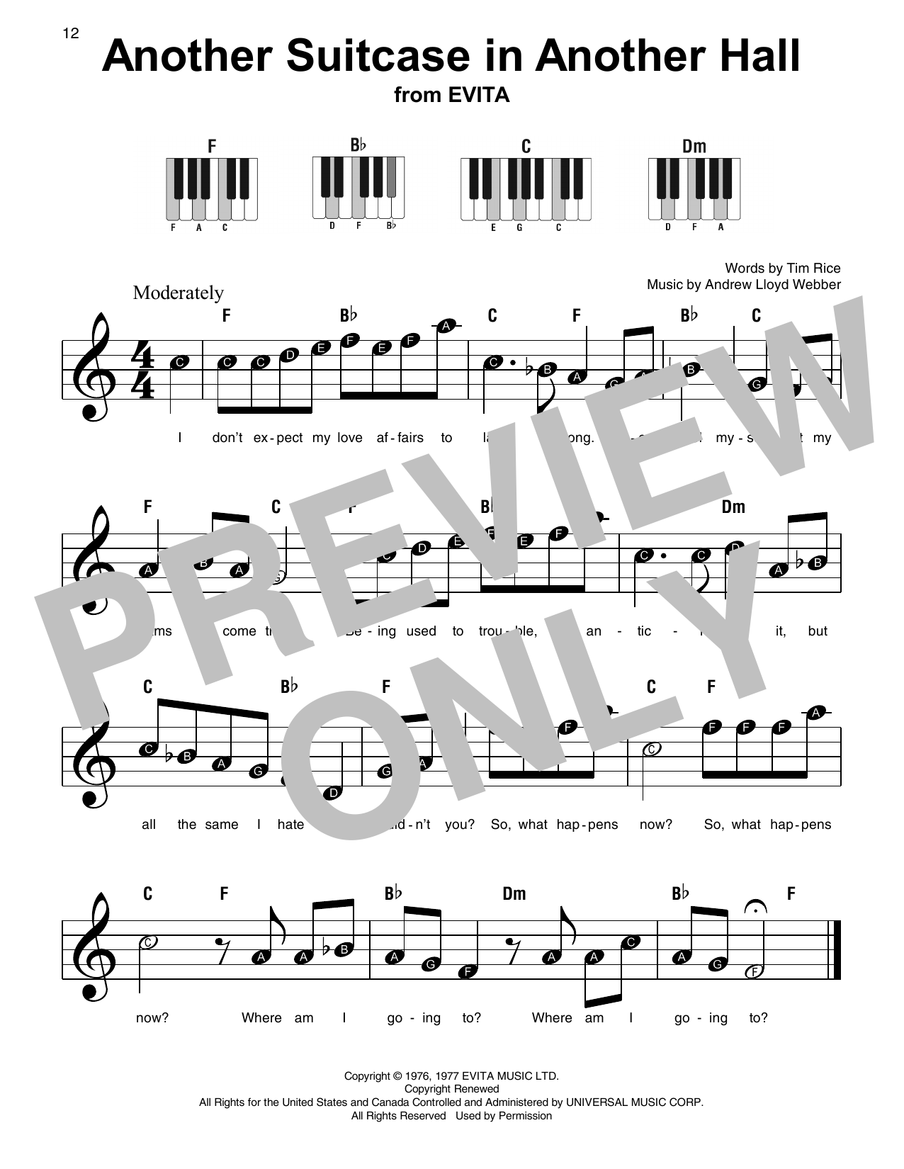 Product picture to: Another Suitcase In Another Hall (from Evita)