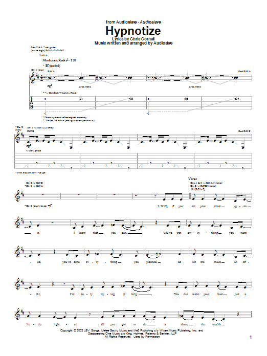 Product gallery: Page 1 of 1 Hypnotize, Audioslave
