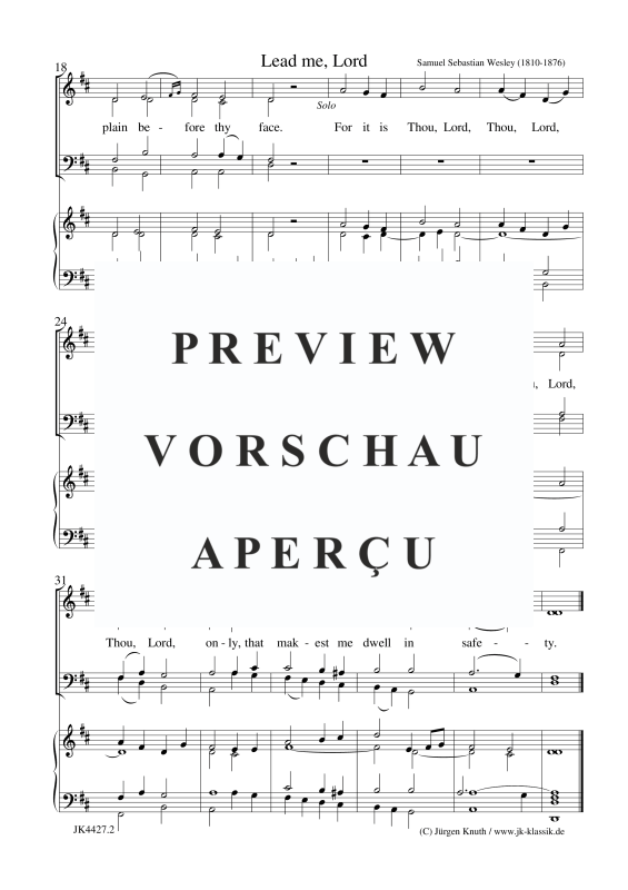 Produktgalerie: Seite 3 von 4 Lead me, Lord, , Gemischter Chor und Orgel