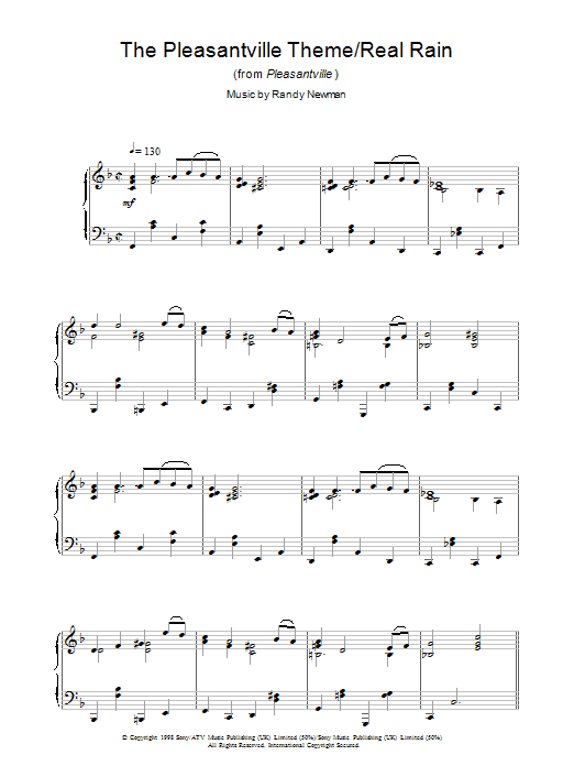 Product gallery: Page 1 of 1 The Pleasantville Theme/Real Rain (from Pleasantville), Randy Newman