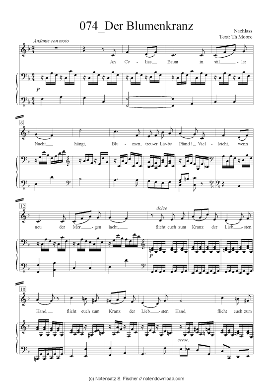 Product gallery: Page 1 of 4 Der Blumenkranz , , Piano and Voice