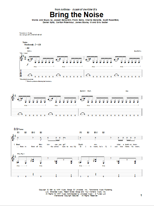 Produktgalerie: Seite 1 von 1 Bring The Noise, Anthrax, Gitarre