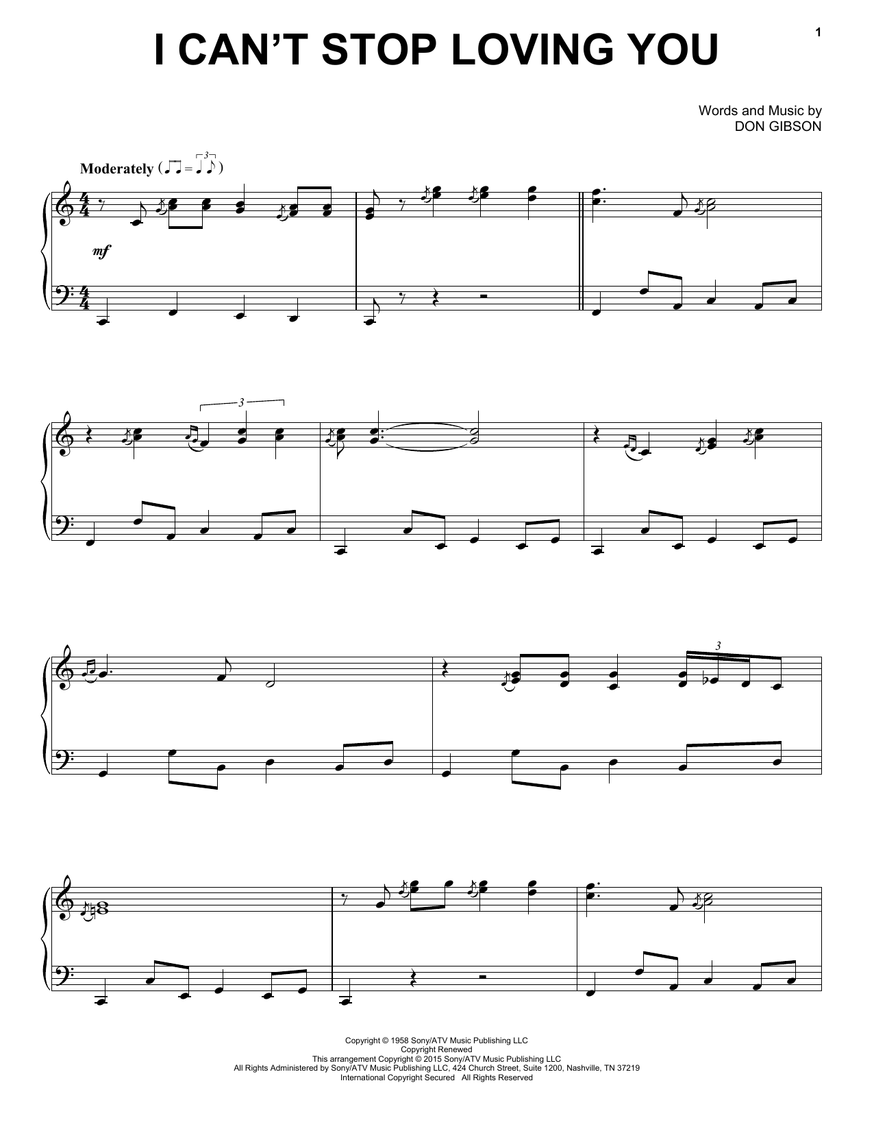 Product gallery: Page 1 of 1 I Can't Stop Loving You, Ray Charles